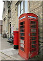 K6 phonebox outside Marlborough Library