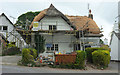 Cottage being rethatched, North Bovey