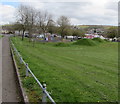 Mounds at the southern edge of a playground, Tir-y-berth