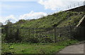 Rhymney Line railway embankment, Tir-y-berth