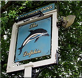 SU4766 : Dolphin name sign, Newbury by Jaggery