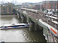 TQ3280 : Cannon Street railway bridge and River Thames by David Hawgood