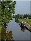 SJ7725 : Shropshire Union Canal near High Offley in Staffordshire by Roger  D Kidd