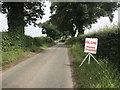 SJ8061 : Warning signs on Brookhouse Lane by Jonathan Hutchins