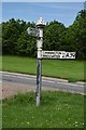 ST2338 : SCC Fingerpost A39 near Swang Farm by Andrew Riley