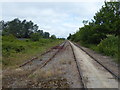 Railway from Aggregate Industries siding and yard at Grain