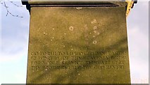 SJ8895 : Brookfield Unitarian Church War Memorial: Rear inscription by Gerald England