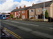 SJ3156 : Wrexham Road houses, Caergwrle, Flintshire by Jaggery