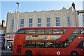 London bus in front of Iceland