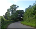 Dyffryn Lane south of St Nicholas