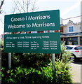 Croeso i /Welcome to/ Morrisons, Castle Court, Caerphilly 