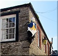 18th century style depiction above Lower Chapel Street, East Looe