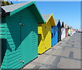 TM5491 : Beach huts along Jubilee Parade, Lowestoft by Mat Fascione