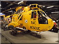 View of Westland Sea King ZH545 RAF Search & Rescue helicopter in the RAF Museum