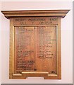 WW1 Roll of Honour inside the North Lowestoft United Reformed Church - Panel 2