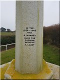 TG4719 : Names of the fallen in WW2 on the war memorial for East and West Somerton by Helen Steed