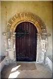 TL2051 : Doorway to St Mary's Church by Tiger