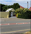 Corrugated metal building, Church Road, New Quay