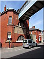 Ghost on a Mellon Street wall, Newport