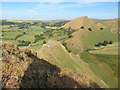 SK0766 : View west from Parkhouse Hill summit towards Chrome Hill by Gareth James