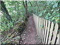 Footpath between fence and wall to Silkstone Common