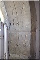 TF0336 : Church of St. Barbara:  Stone graffiti by Bob Harvey