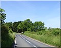 Trees at a bend in the B4247