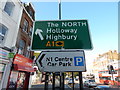 TQ3183 : The North A1 sign by Hamish Griffin