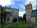 SO9614 : Cowley Manor Hotel and church by Philip Halling