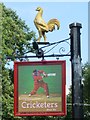 The Cricketers sign