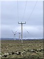 NB3830 : Power lines near Druim Dubh, Isle of lewis by Claire Pegrum