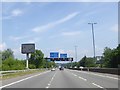 Sign gantry over M4 eastbound ahead of junction 26