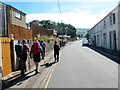 Cerddwyr ar Heol Cwmbach / Walkers on Cwmbach Road