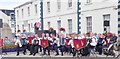 Baillies Mills Accordion Band outside the Newcastle Centre