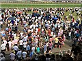TL6161 : Crowd in the summer sunshine - The July Course, Newmarket by Richard Humphrey