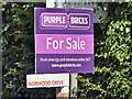 Purplebricks sign, Belfast (July 2018)