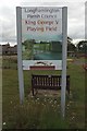 NU1300 : Sign, King George V Playing Field, Longframlington by Graham Robson