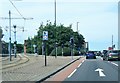 Tram tracks on Infirmary Road diverge from Penistone Road