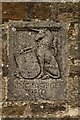 NU1300 : Right hand memorial plaque, King George V Playing Field, Longframlington by Graham Robson