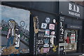 View of street art on the side wall of B.A.D Warehouse on Walthamstow High Street from Palmerston Road