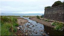 NS2047 : Kilbride Burn at Outlet to the Beach, Seamill by Richard Cooke