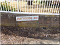 TL8528 : Hayhouse Road sign by Geographer