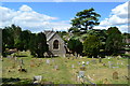 View over the churchyard at Shrewton