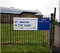 Information board outside St Martin in the Gaer church, Newport