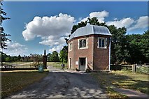TL8647 : Long Melford, Kentwell Hall and Park: The Gift Shop and Entrance by Michael Garlick