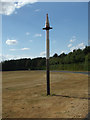 TL8527 : Runway Navigation Marker on Earls Colne Airfield Road by Geographer
