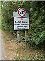 Earls Colne Village Name sign