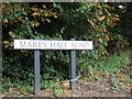 Marks Hall Road sign