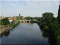SO8454 : The River Severn and Worcester Cathedral by Philip Halling