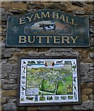 SK2176 : Eyam Hall and Craft Centre: Eyam Hall Buttery sign by Michael Garlick